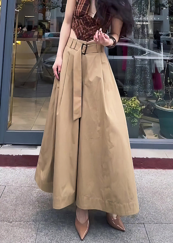 Design Khaki Pants Cotton High Original Fall Skirt Waist Solid