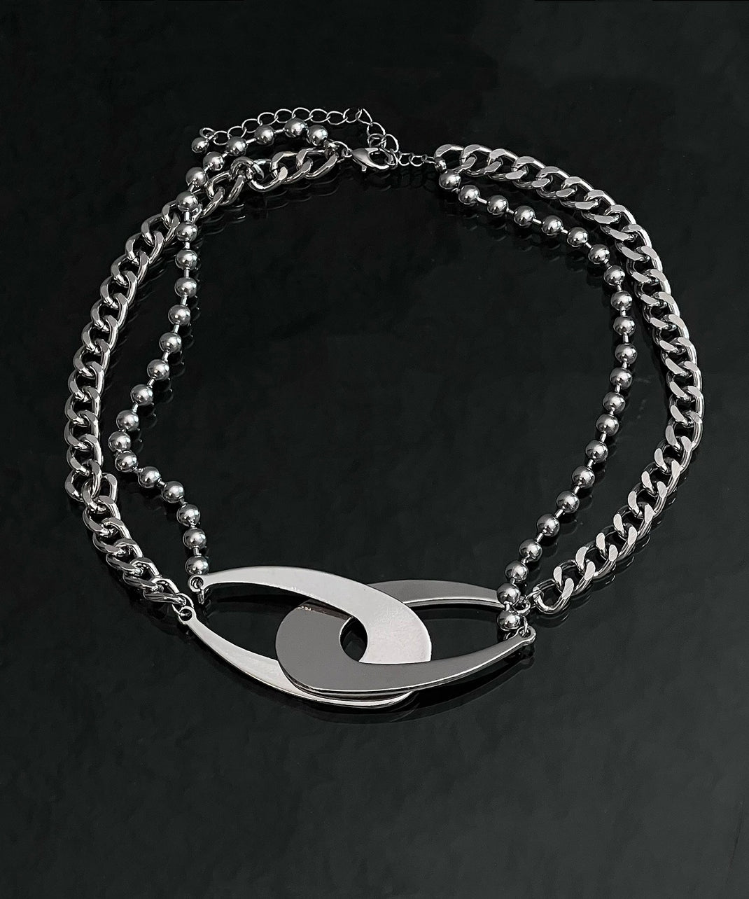 Metal Necklace Original Chain Design Asymmetrical