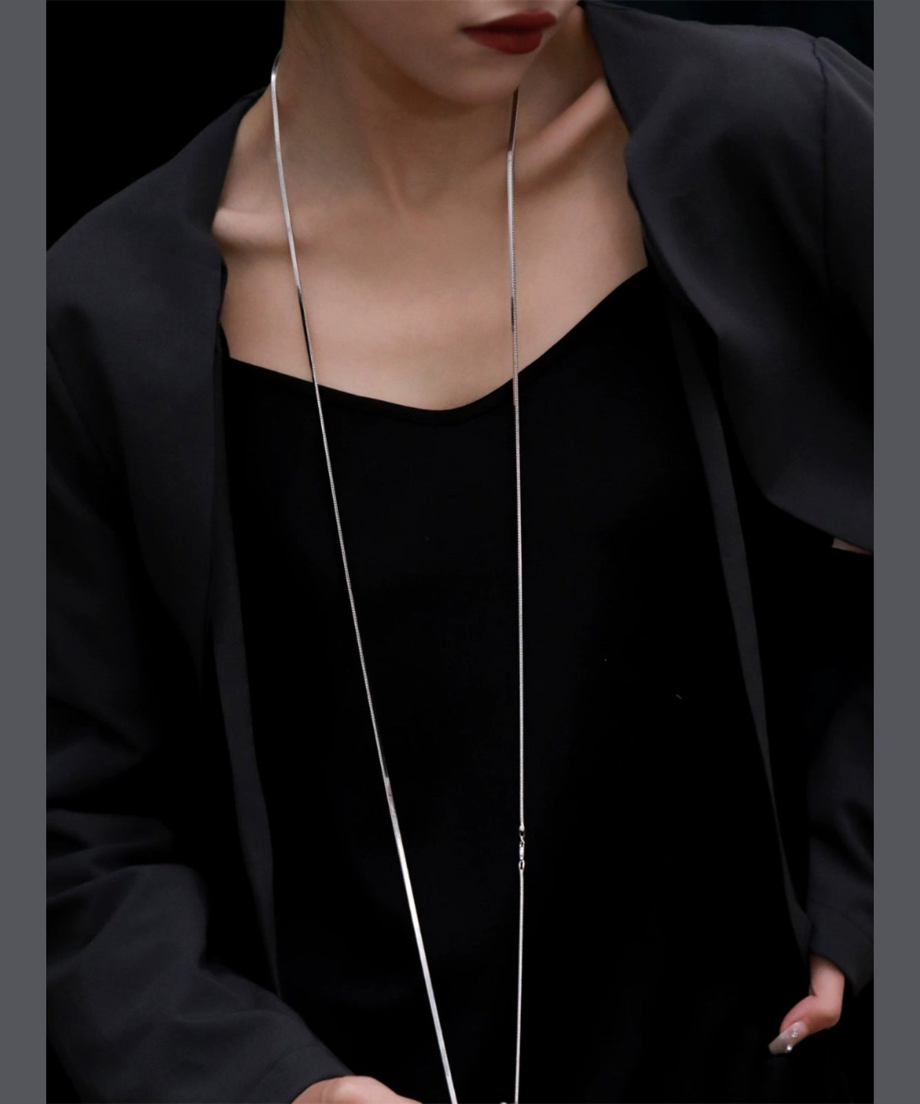 Original Design Sterling Silver Layered Necklace GEM582