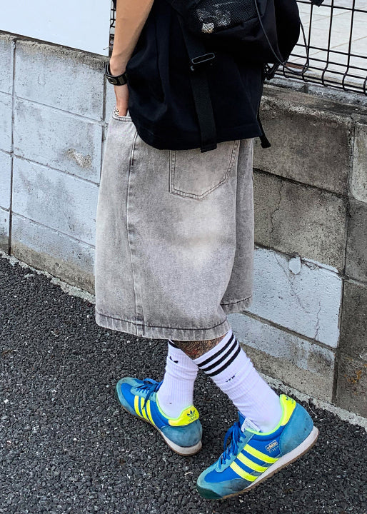 Simple Black Pockets Solid Mens Pants High Waist Summer YL017