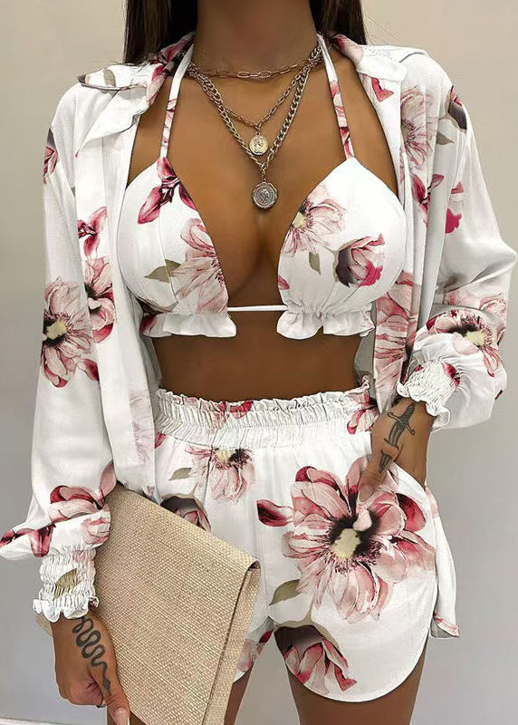 Summer Pieces Set Three Sexy Shorts White Simple