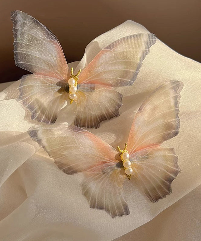 Stil: Blaue Haarnadel mit Schmetterling aus Sterlingsilber mit Perlentüll PO050
