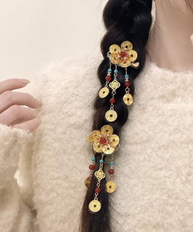 Copper Tassel Overgild Sterling Style Coin Turquoise Gold Silver