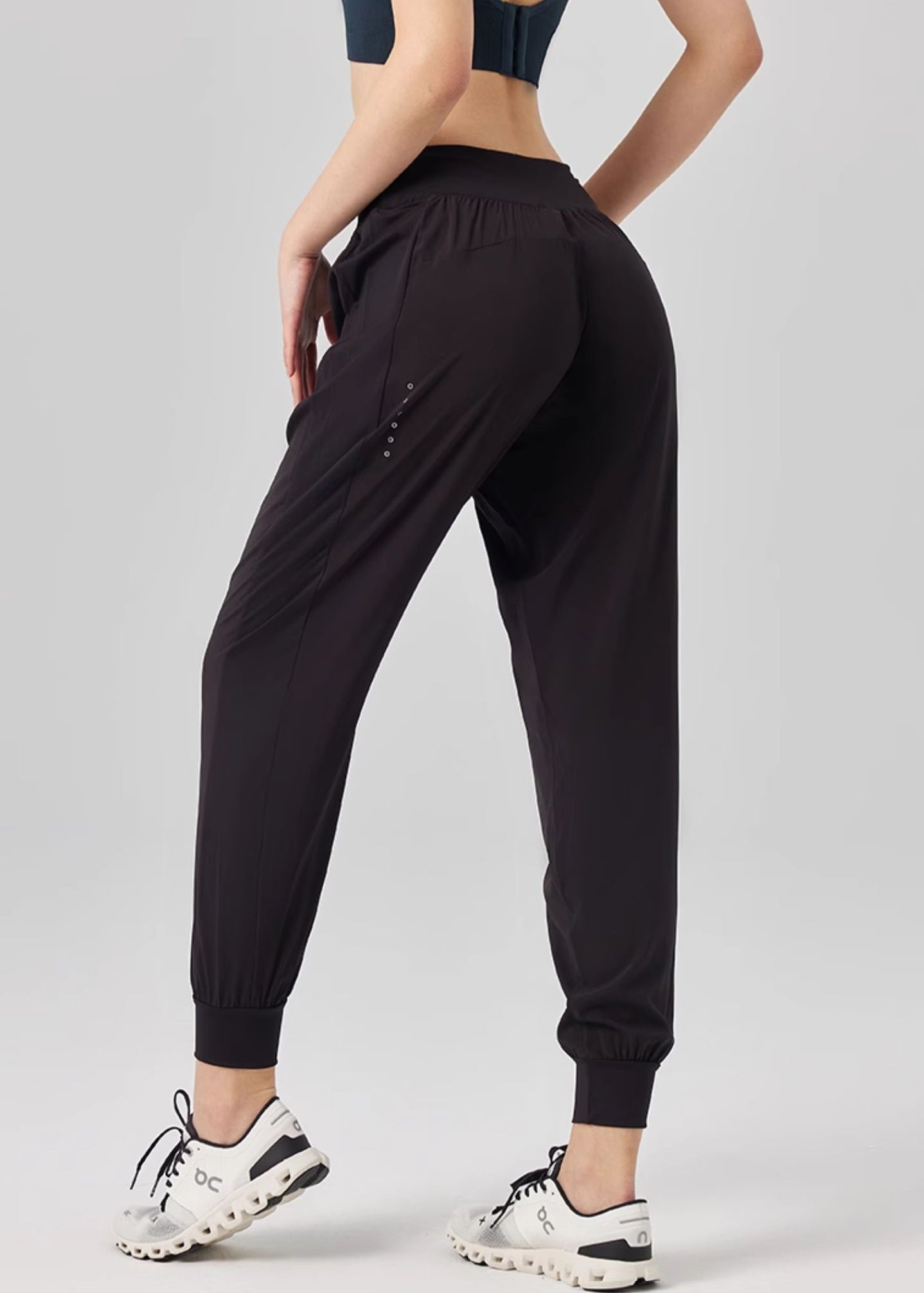 Pants High Unique Yoga Beam Waist Black