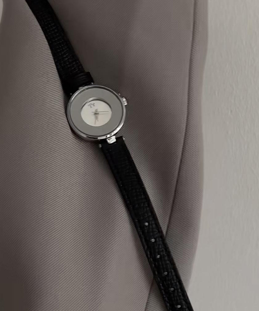 Watches Brown Hardlex Leather Vintage Crystal Alloy