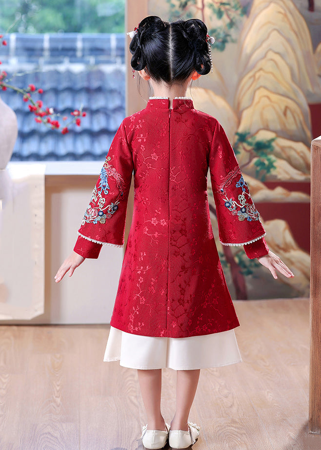 Collar Maxi Spring Side Open Stand Dresses Girls Vintage Mulberry