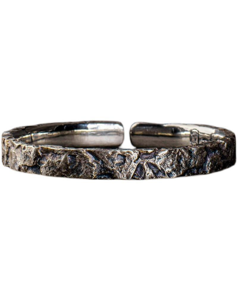 Sterling A Massive Vintage Cuff Rock Men Silver