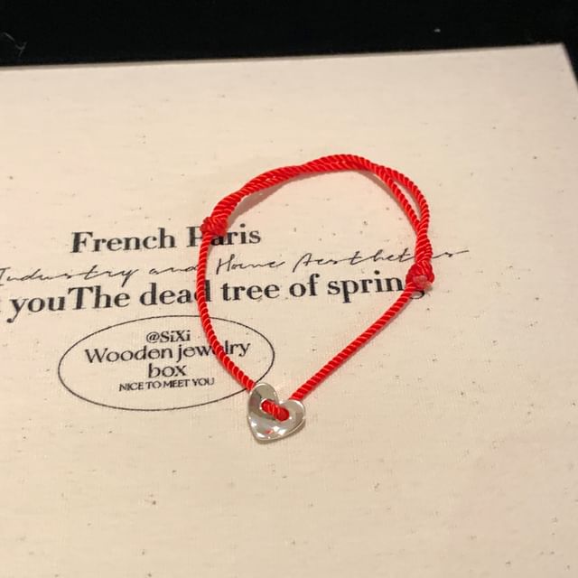 String Alloy Bracelet Heart