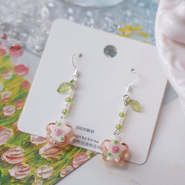 Alloy Earring Dangle Floral