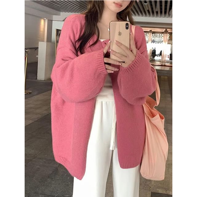 Single-Button Cardigan
