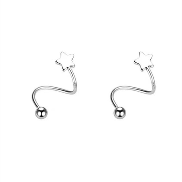 Ear Jacket Heart Bead Alloy Star /