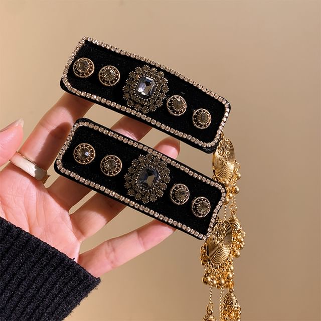 Rhinestone / Set Hair Clip Beaded