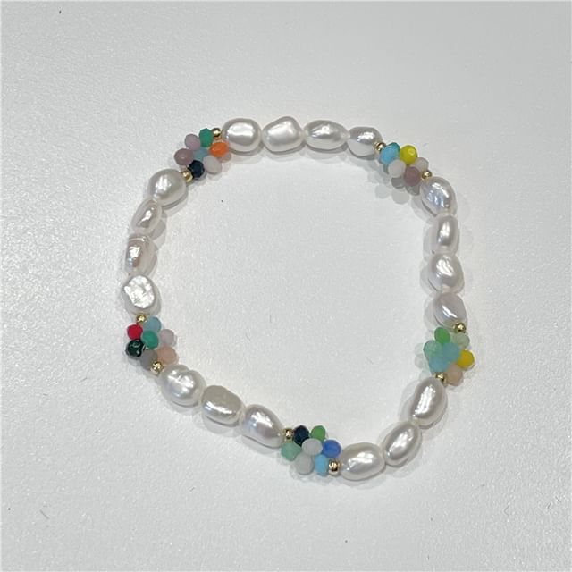 / S925 Pearl Bead Sterling Silver Bracelet Freshwater