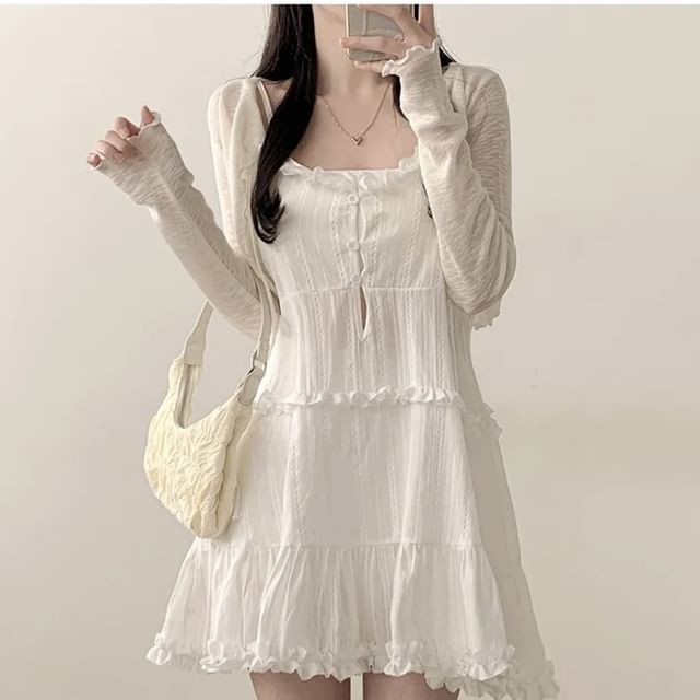 Tiered Frill A-Line Mini Dress