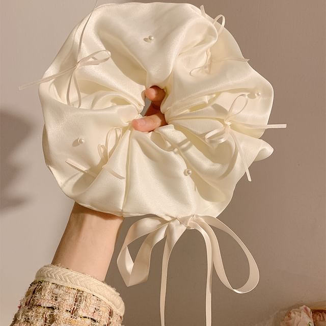 Satin Scrunchie Bow Plain