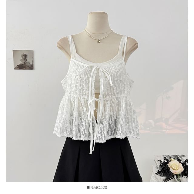Lace Crop Camisole Top