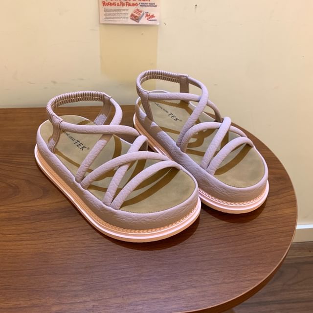 Platform Strappy Slingback Sandals