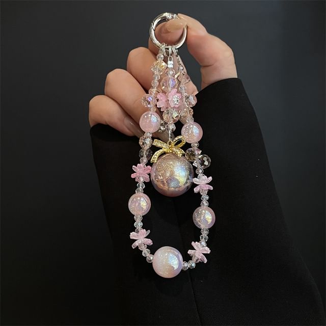 Pad Lanyard Pearl Phone with Faux
