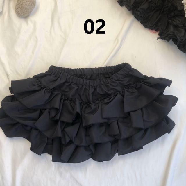 Tiered Mini Skirt
