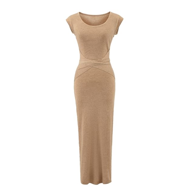 Scoop Neck Sleeveless A-Line Maxi Dress - Altfashion Shop
