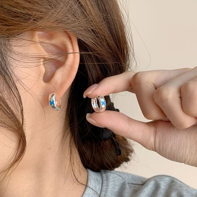 Hoop Butterfly Earring Clip-On /