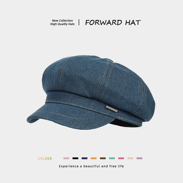 Denim Newsboy Cap