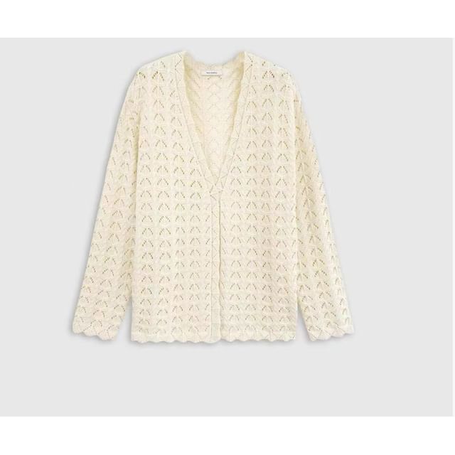 Spaghetti Strap Knit Camisole Top with High-Waisted Shorts and Pointelle Cardigan Set