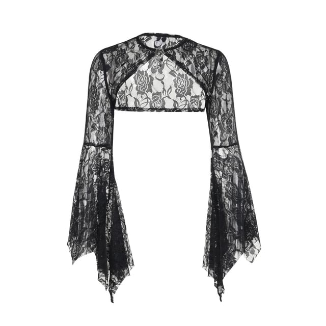 Spaghetti Strap Glitter Maxi A-Line Dress / Long-Sleeve Lace Shrug