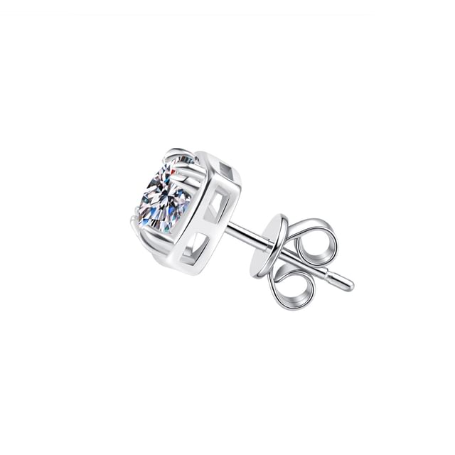 Sterling Silver Rhinestone Ear Stud / Set
