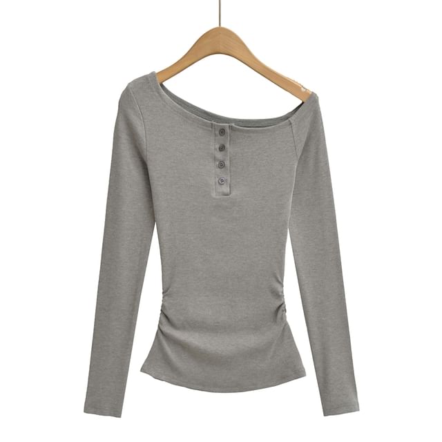 Off Shoulder Long Sleeve Blouse