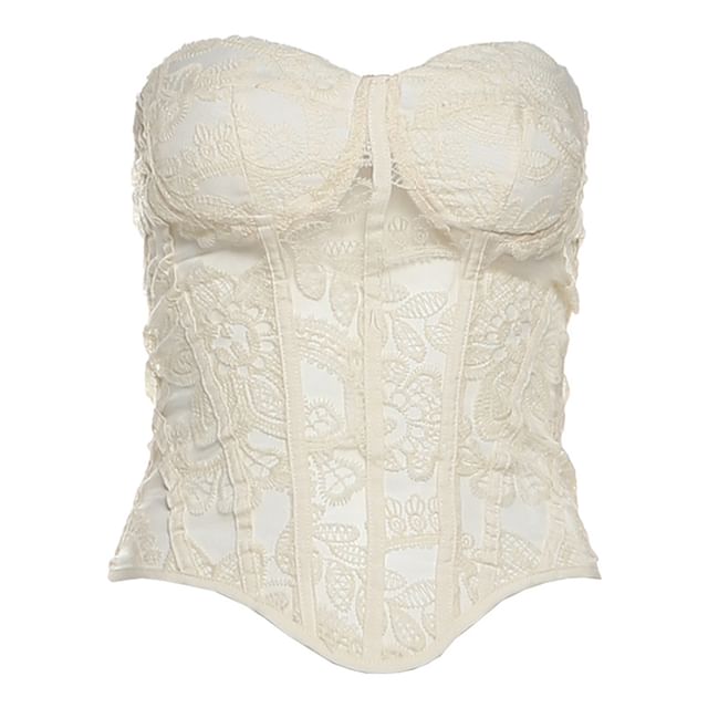 Lace Corset Top with Pencil Skirt Set
