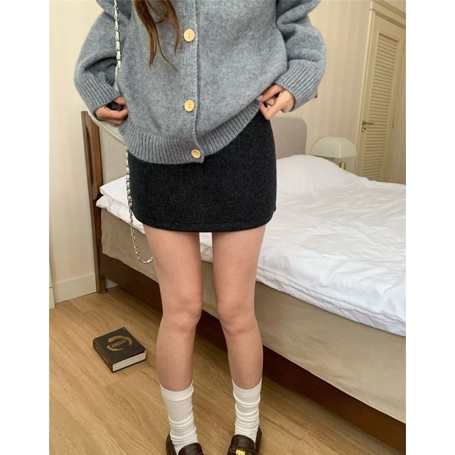 Plain Mini A-Line Skirt