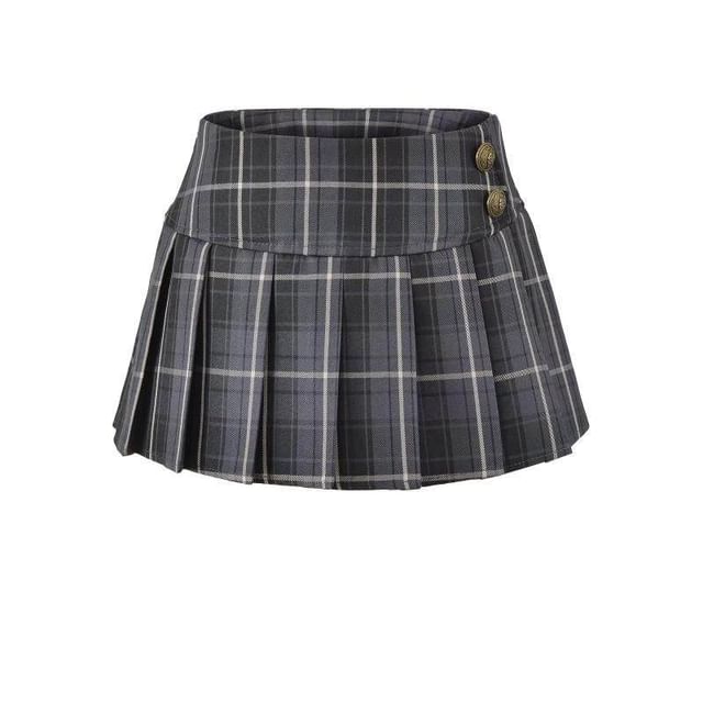 Tartan Check Mini Pleated Skirt
