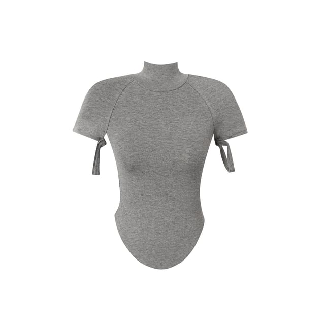 Mock Neck Cropped Tee