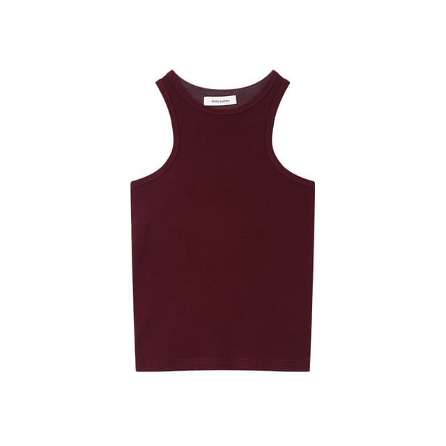 Solid Crew Neck Tank Top