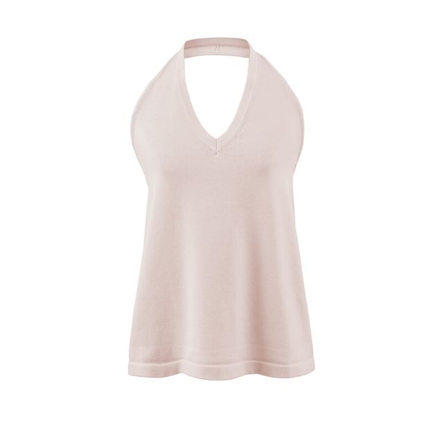 Flowy Halter Neck Solid Top