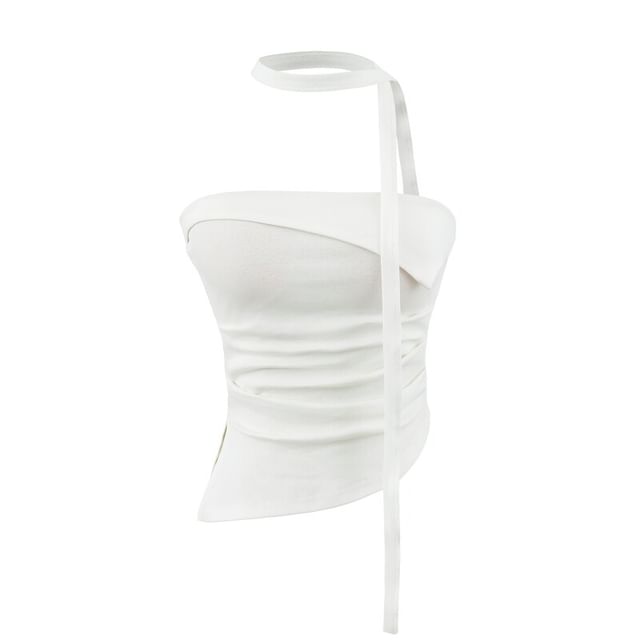 Asymmetric Tube Top with Twilly Scarf Set