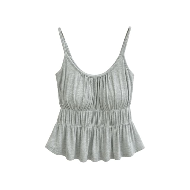 Ruched Scoop Neck Camisole Top