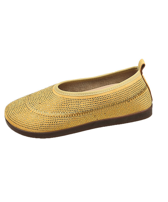Mesh Loafers Splicing Comfy Yellow Penny Breathable