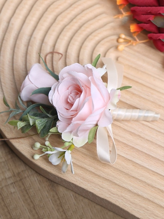 Wrist – Wedding Boutonniere Corsage Artificial Elegant and