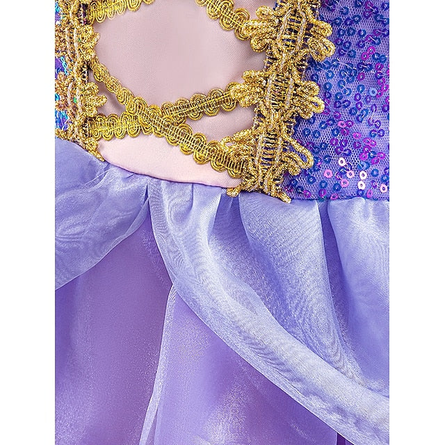Sofia Princess Theme Dress Party Fairytale Rapunzel Flower Girl