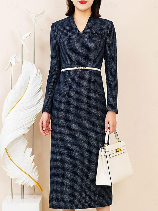 V Sheath Dress Bride Vintage Mother Elegant Neck Column / the of