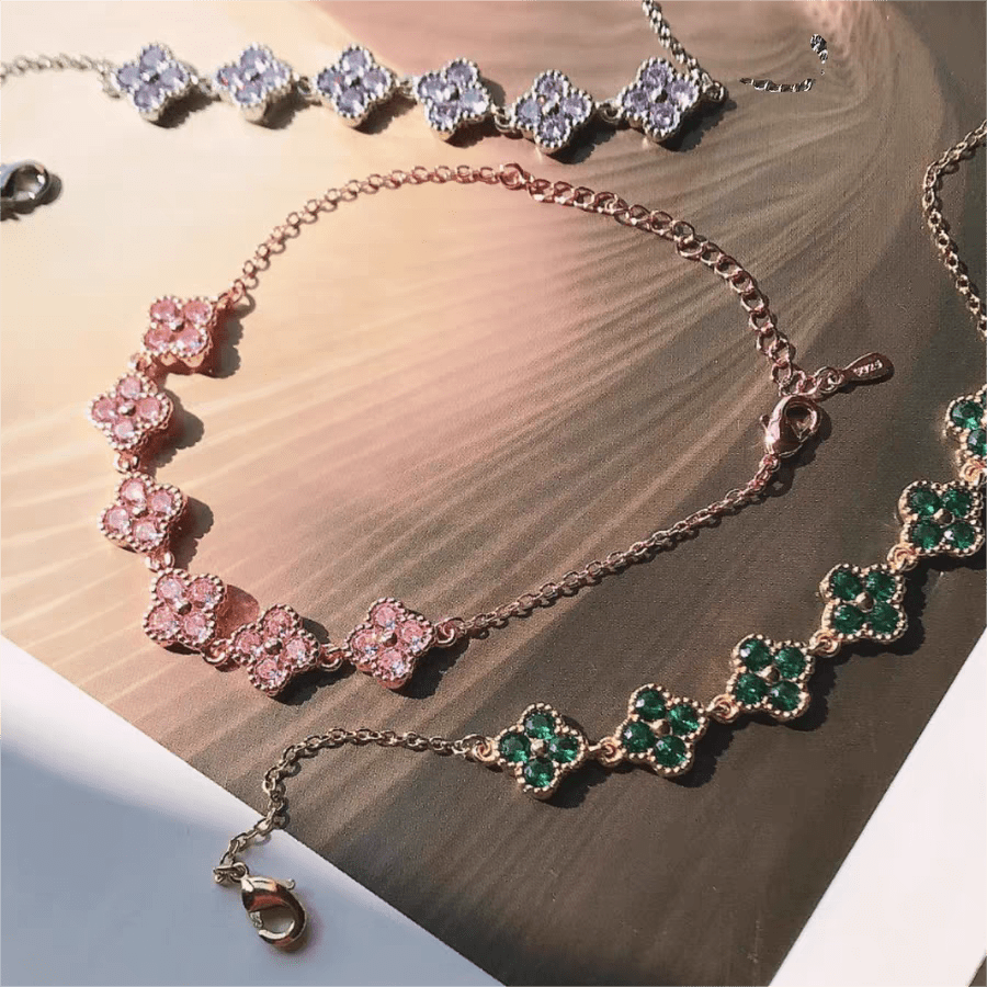 Armband mit Kleeblatt-Kristall