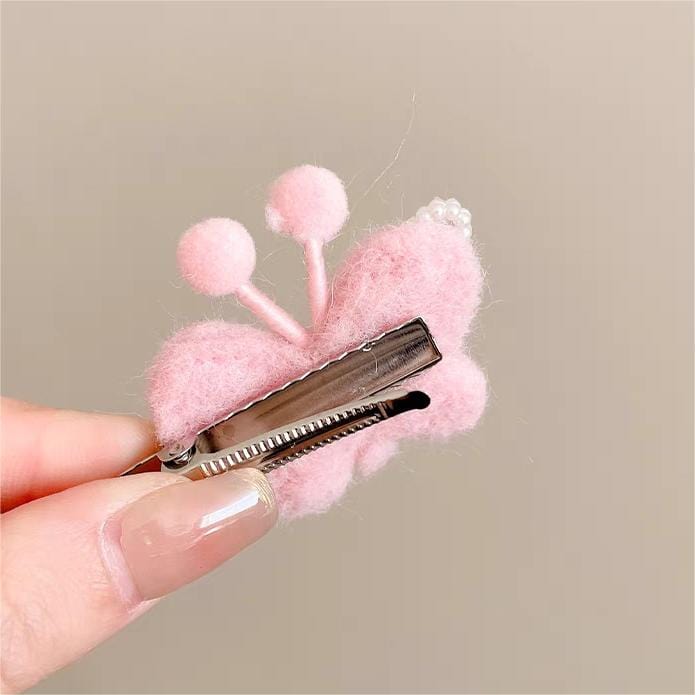 Plush Butterfly Hair Clip
