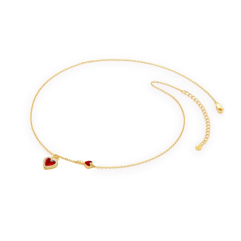 Lock And Key Heart Necklace