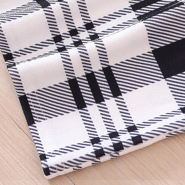 Girls' Block Color Kids Dress Set Pieces Long Suits 2