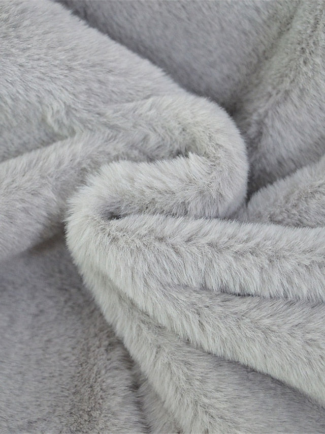 Coat Fleece Fur Lined Faux Warm Pocket Women's Breathable