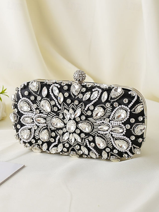 Bag Women's Clutch Crystal-Embellished