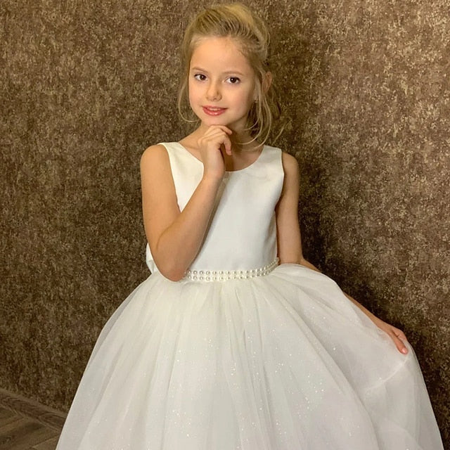 Solid Dress Sleeveless Kids Performance Girls' Colored