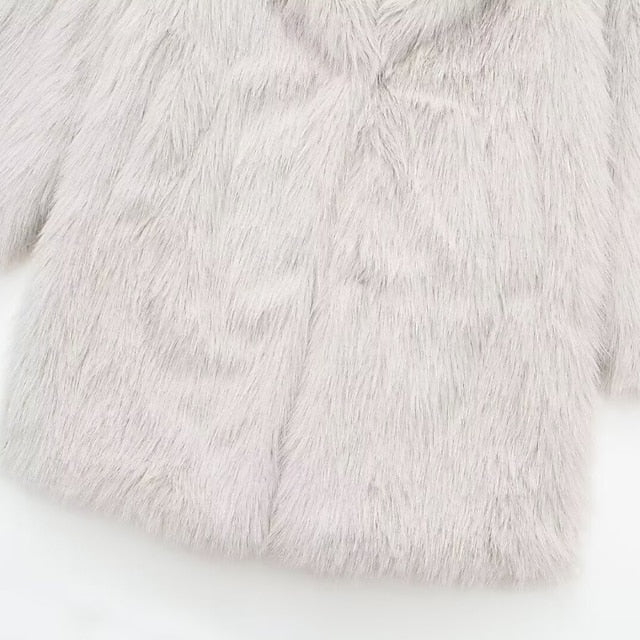 Faux Furs Fur Pocket Comfortable Warm Women's Coat